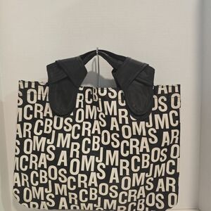 MARC JACOBS MONOGRAMED Black and White Tote Bag